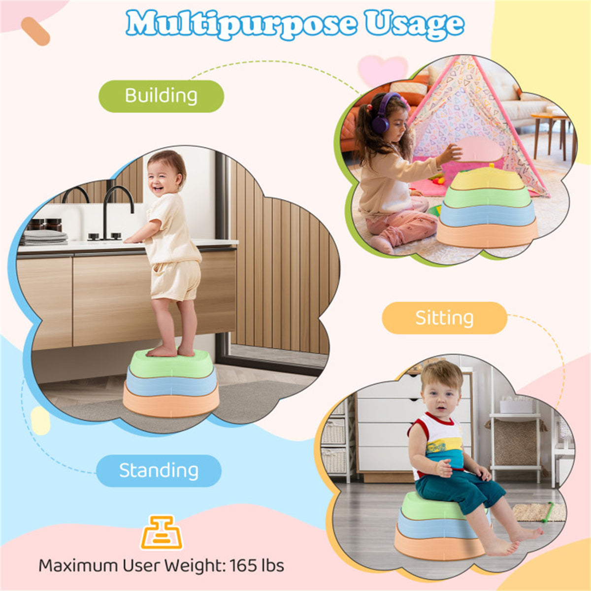Kids Non-Slip Stepping Stones