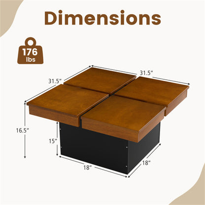 Modern Square Floating Coffee Table 