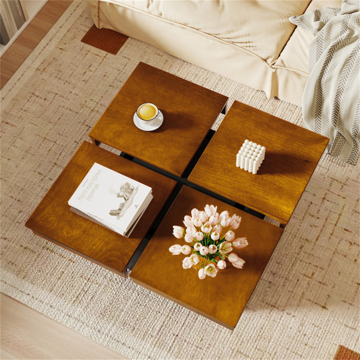 Modern Square Floating Coffee Table