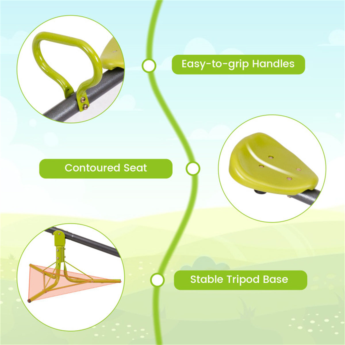 Kids Rotating Seesaw 70.9"x26.4"x27.6"