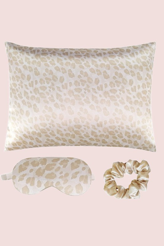 Satin Pillowcase Sleep Mask Scrunchie Gift Set - MONLANE