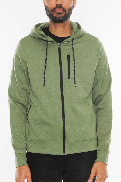 Heathered Zip Up Jacket