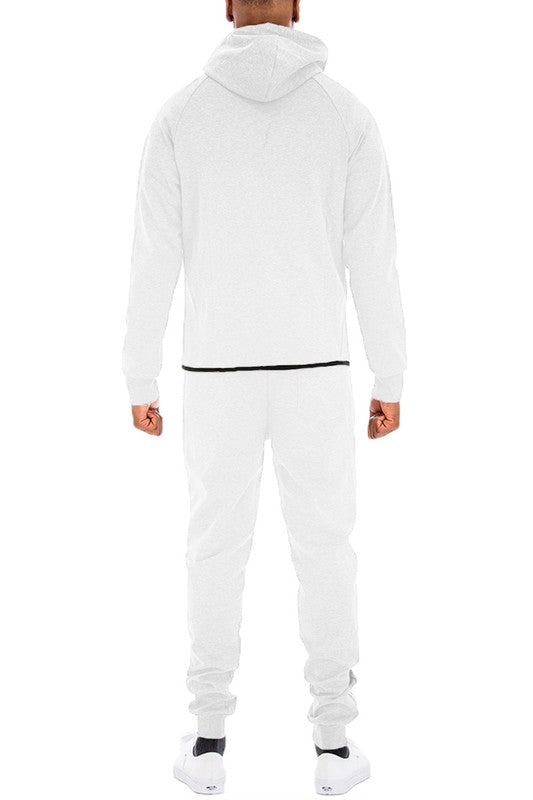 Men's Full Zip Sweat Pant Sweat Set - MONLANE