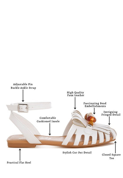 Saguara Cut Work Bead Embellished Flats