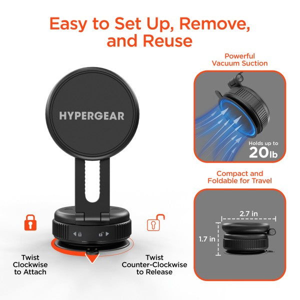 HyperGear Mag Vac Magnetic Phone Mount