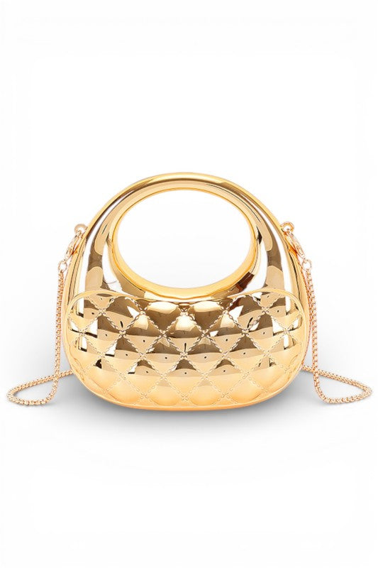 Embossed Acrylic Mini Swing Clutch Bag