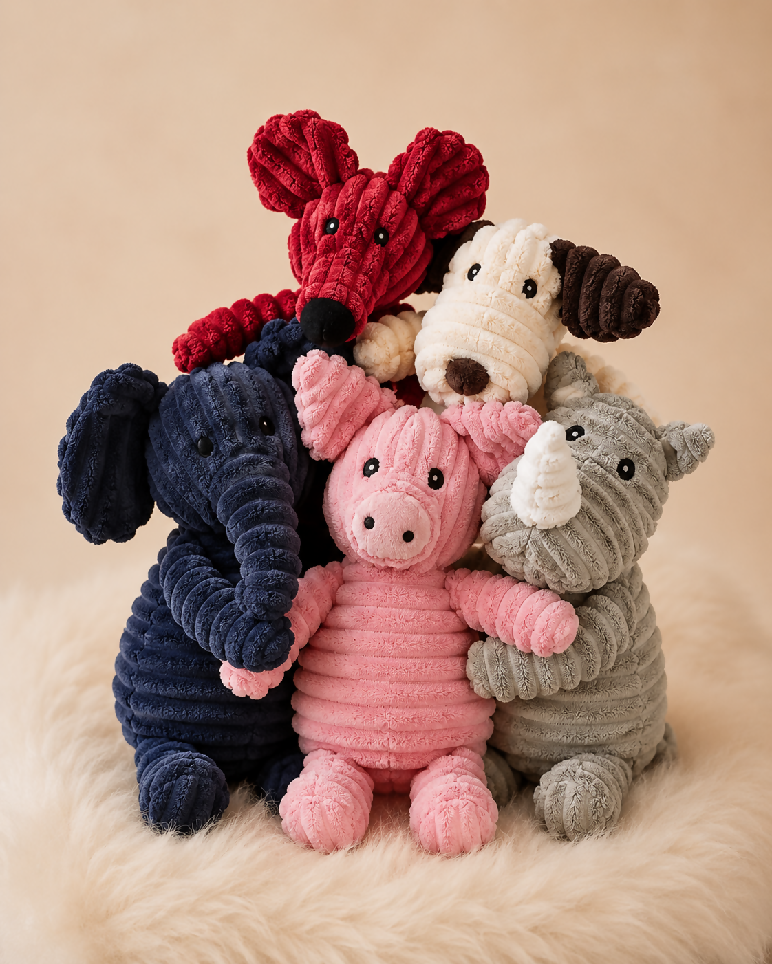 Plushy Friends Squeaky Pet Toys