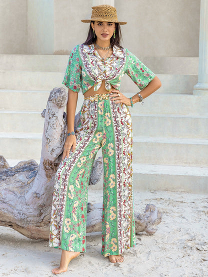 Floral Printed Pants Set
