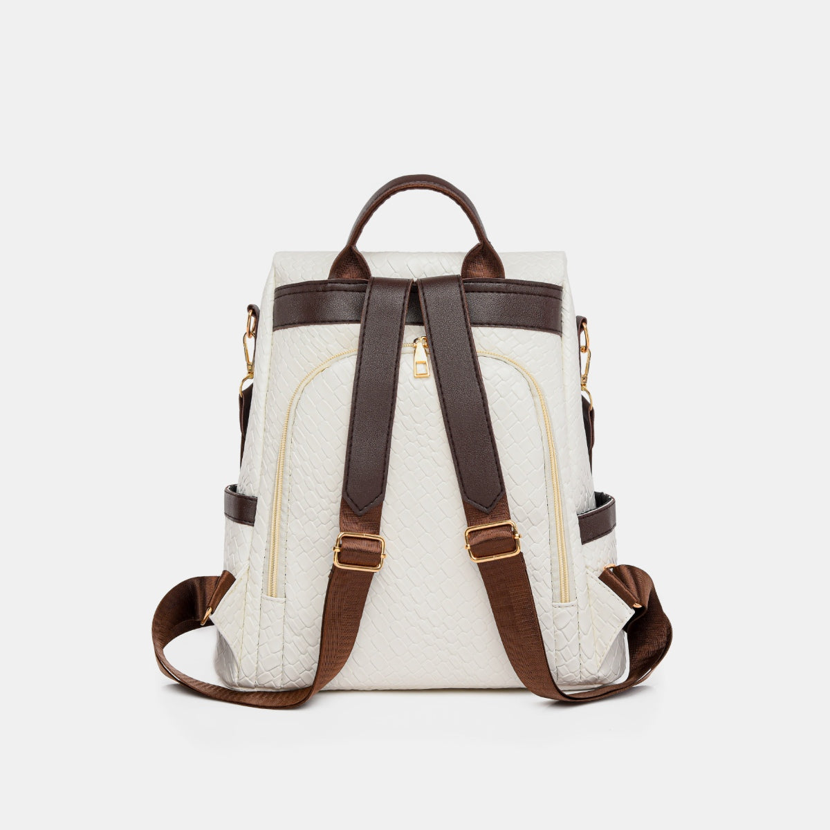 Adjustable Straps PU Leather Backpack Bag