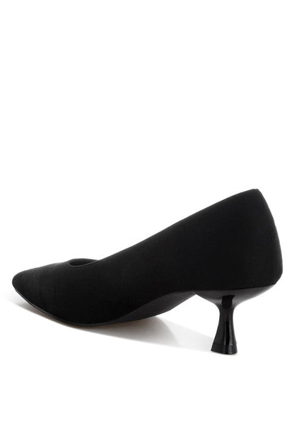 Nivara Pointy Toe Kitten Heels