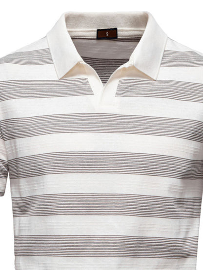 Men's Contrast Striped Polo