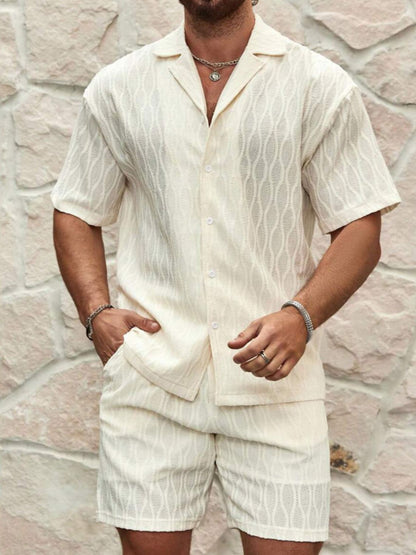 Men's Plus Size Shorts Set