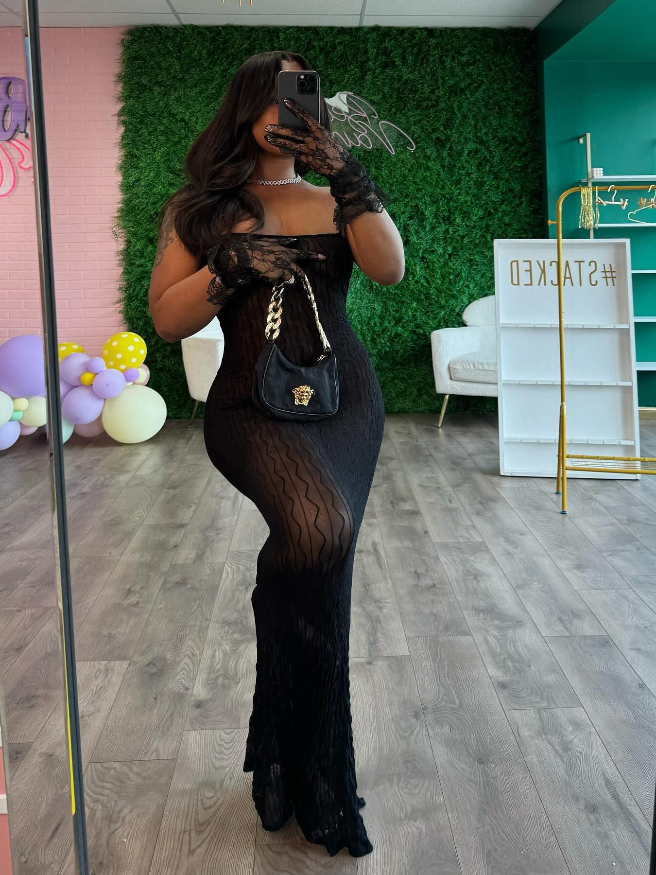 Half transparent camisole dress