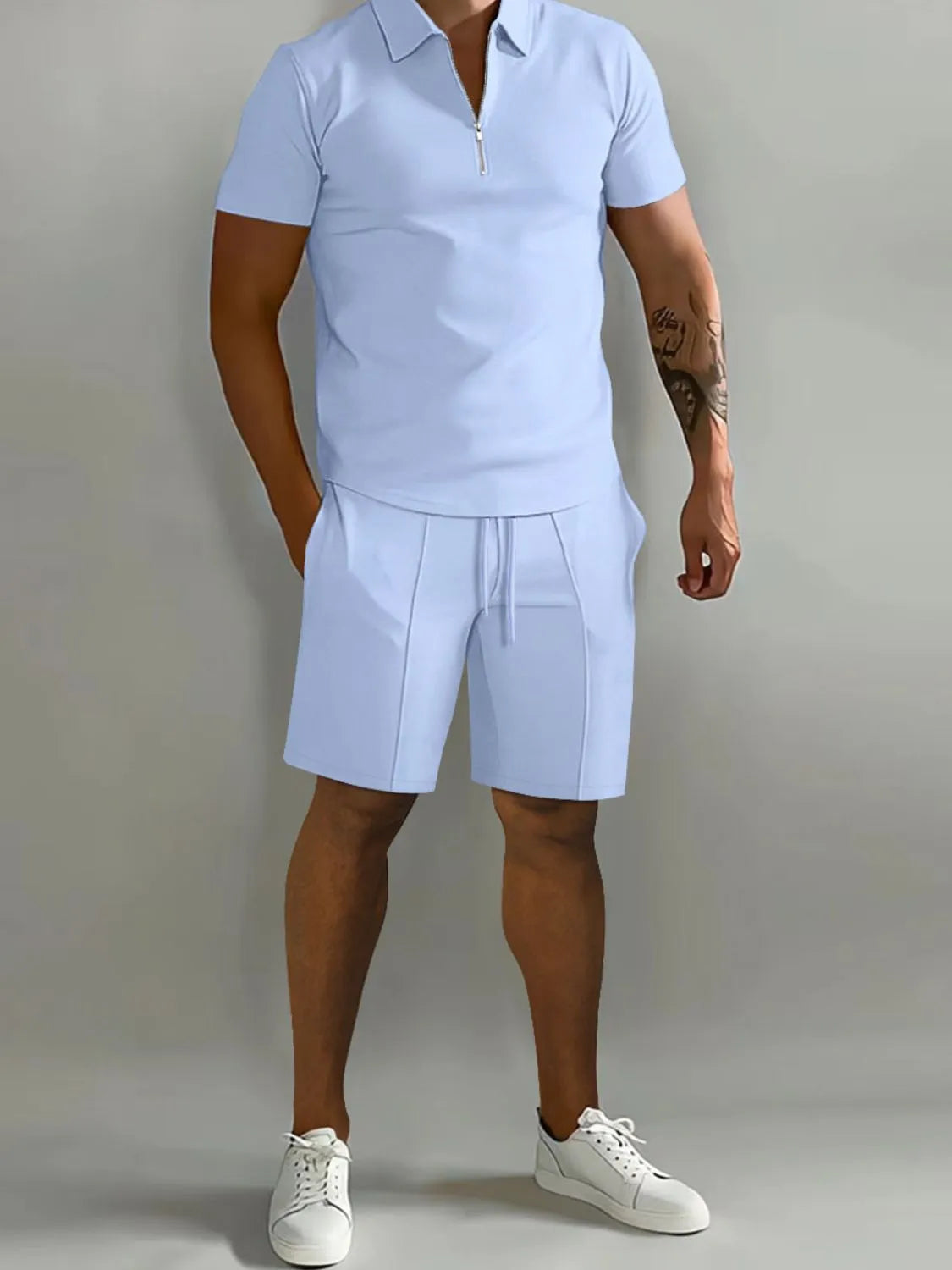 Short Sleeve Top and Shorts Men's Set - MONLANE