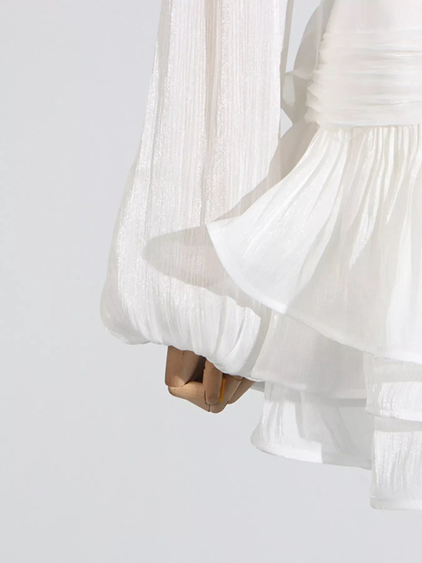 Ruffle Balloon Sleeve Mini Dress