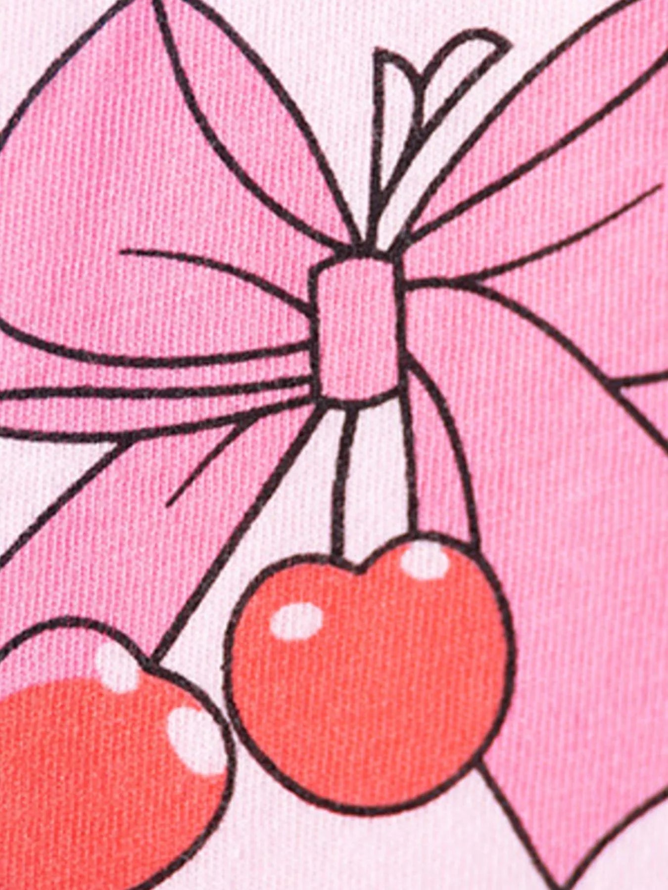 Children's Cherry Bowknot Print Dress
