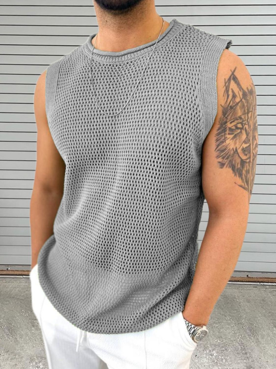 Men's Sleeveless Knit Top