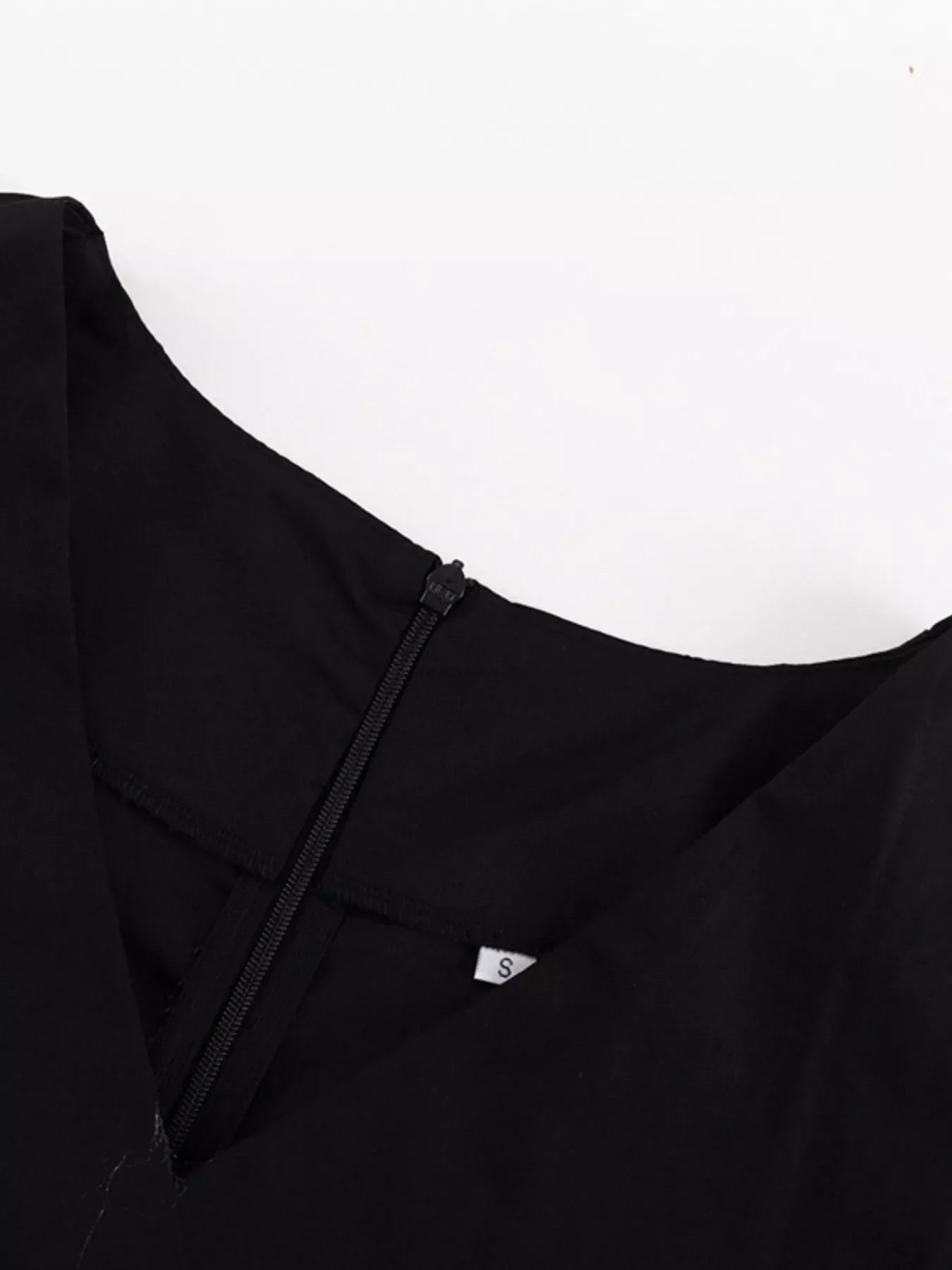 Ruffled Hem Ruched Puff Sleeve Mini Dress