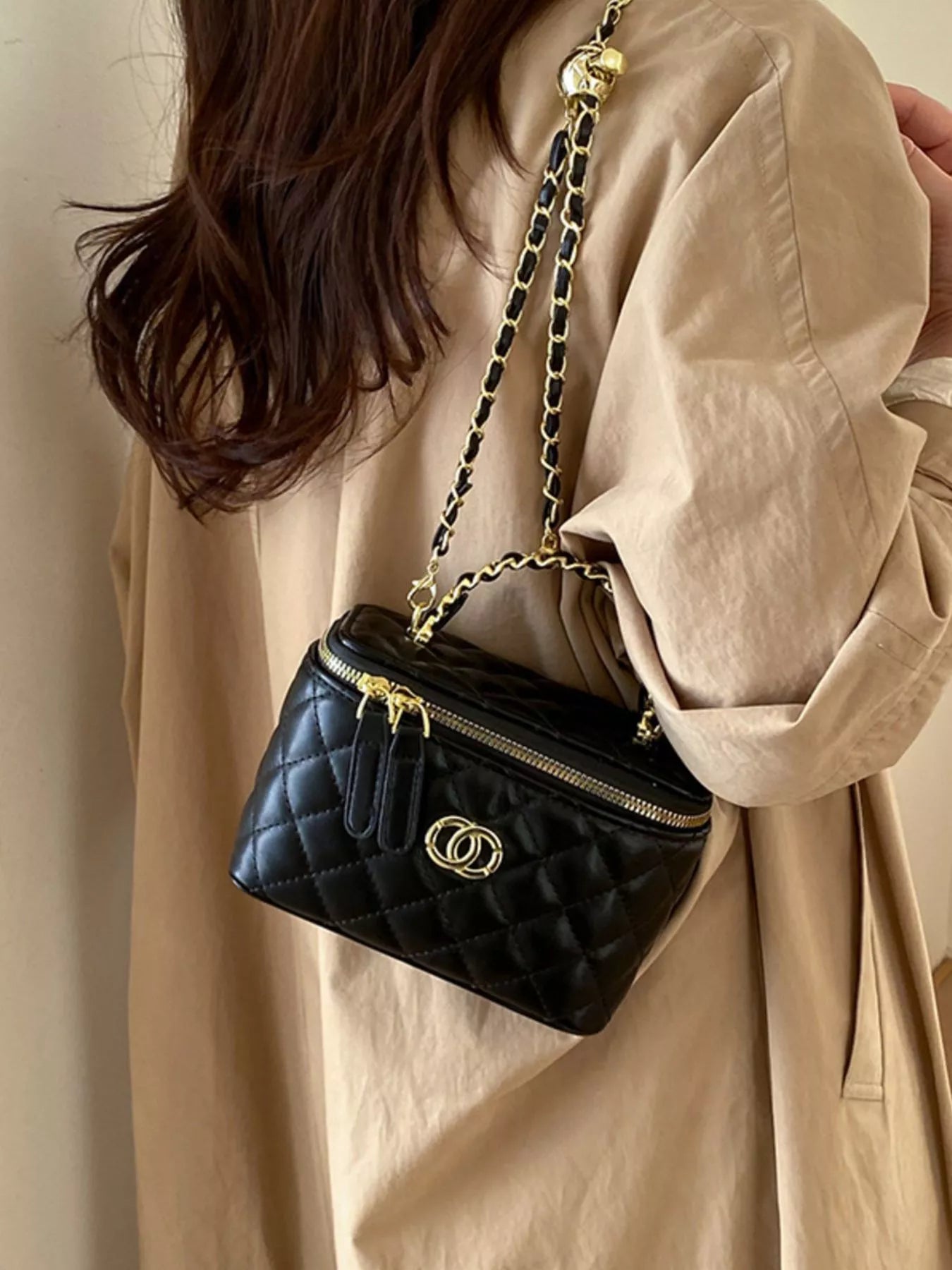 Quilted Leather Crossbody Bag