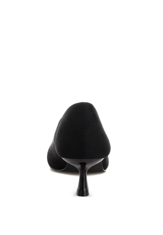 Nivara Pointy Toe Kitten Heels