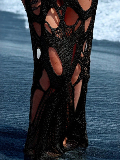 Cutout Halter Neck Cover-Up Dress