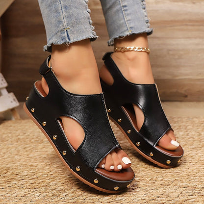 Wedge Velcro Sandals - MONLANE
