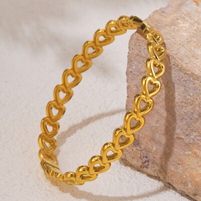 18K Gold-Plated Heart Bracelet