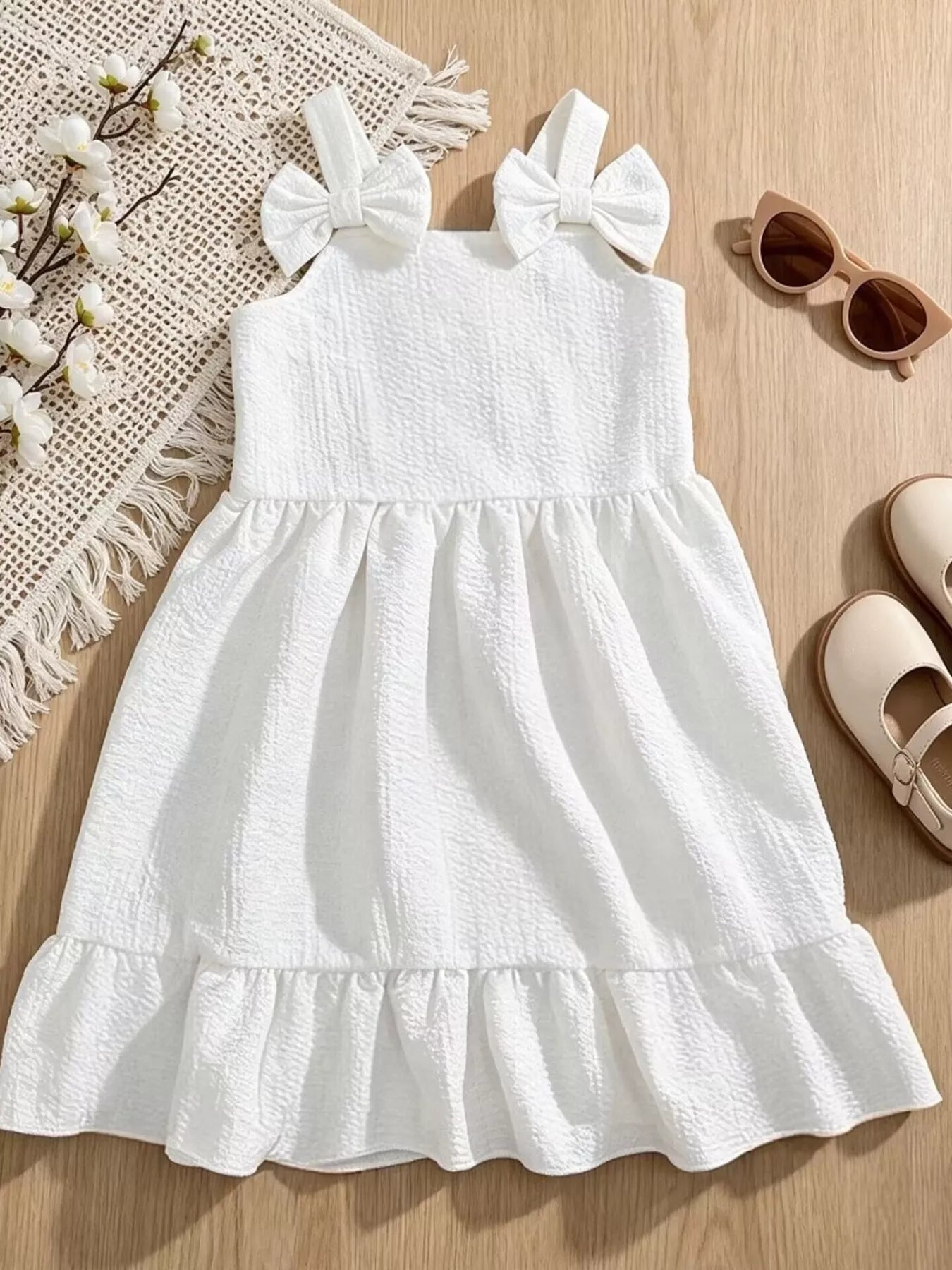 Children's Bowknot Sleeveless Dress
