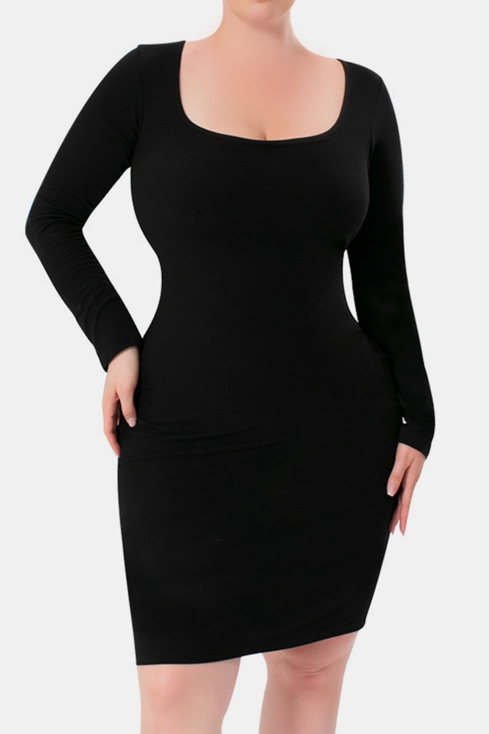 Full Size Built-In Shapewear Dress - MONLANE