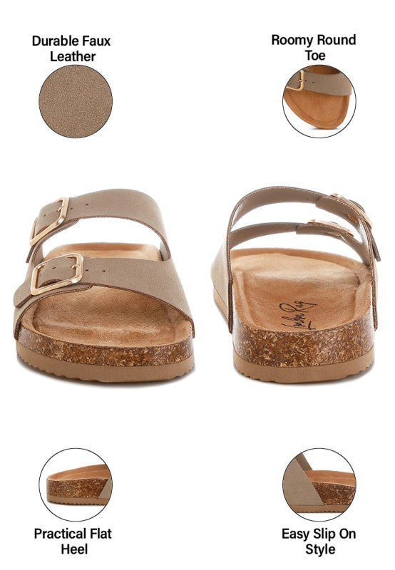 Gloriosa The Double Strap Slide Sandals