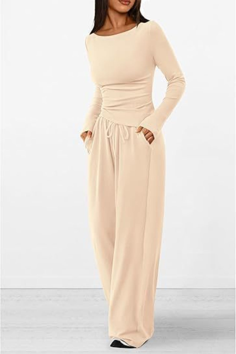 Long Sleeve Top Pants Set - MONLANE