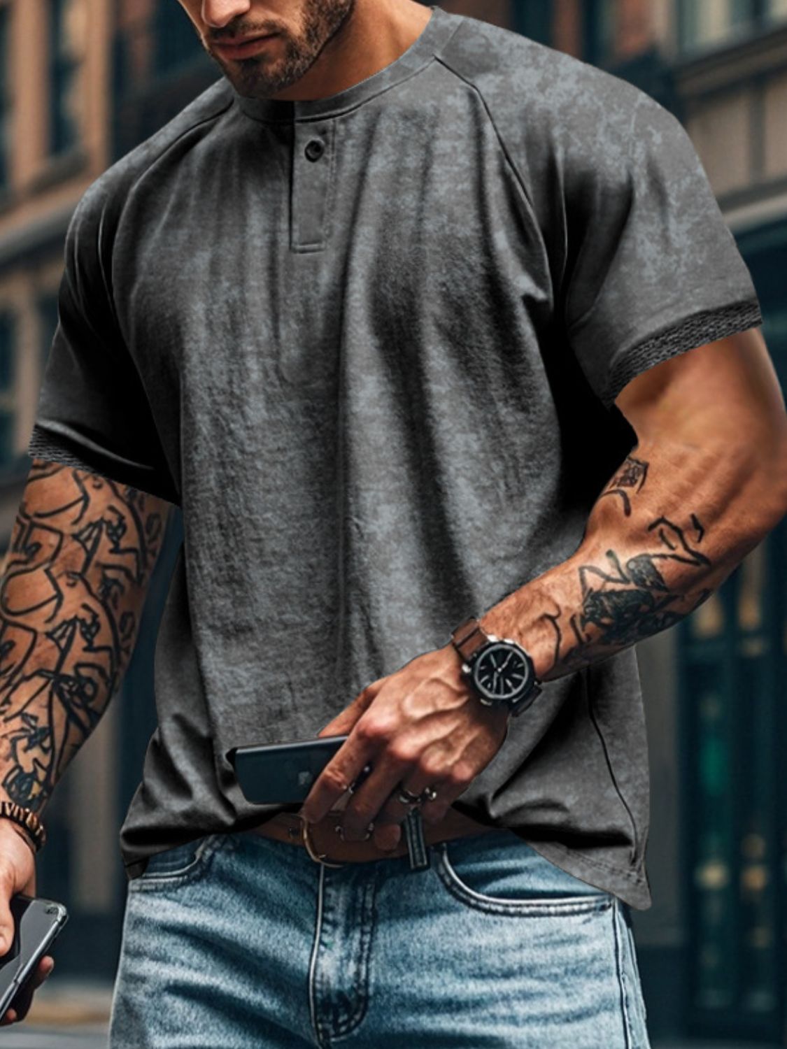 Men's Full Size Short Sleeve T-Shirt
