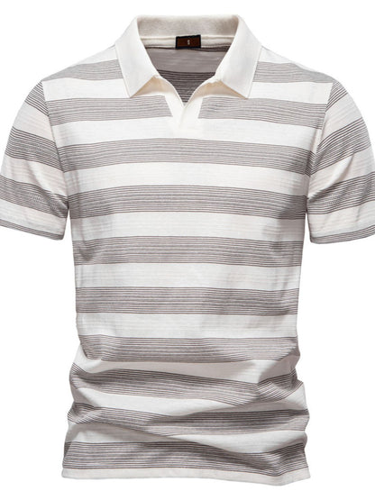 Men's Contrast Striped Polo
