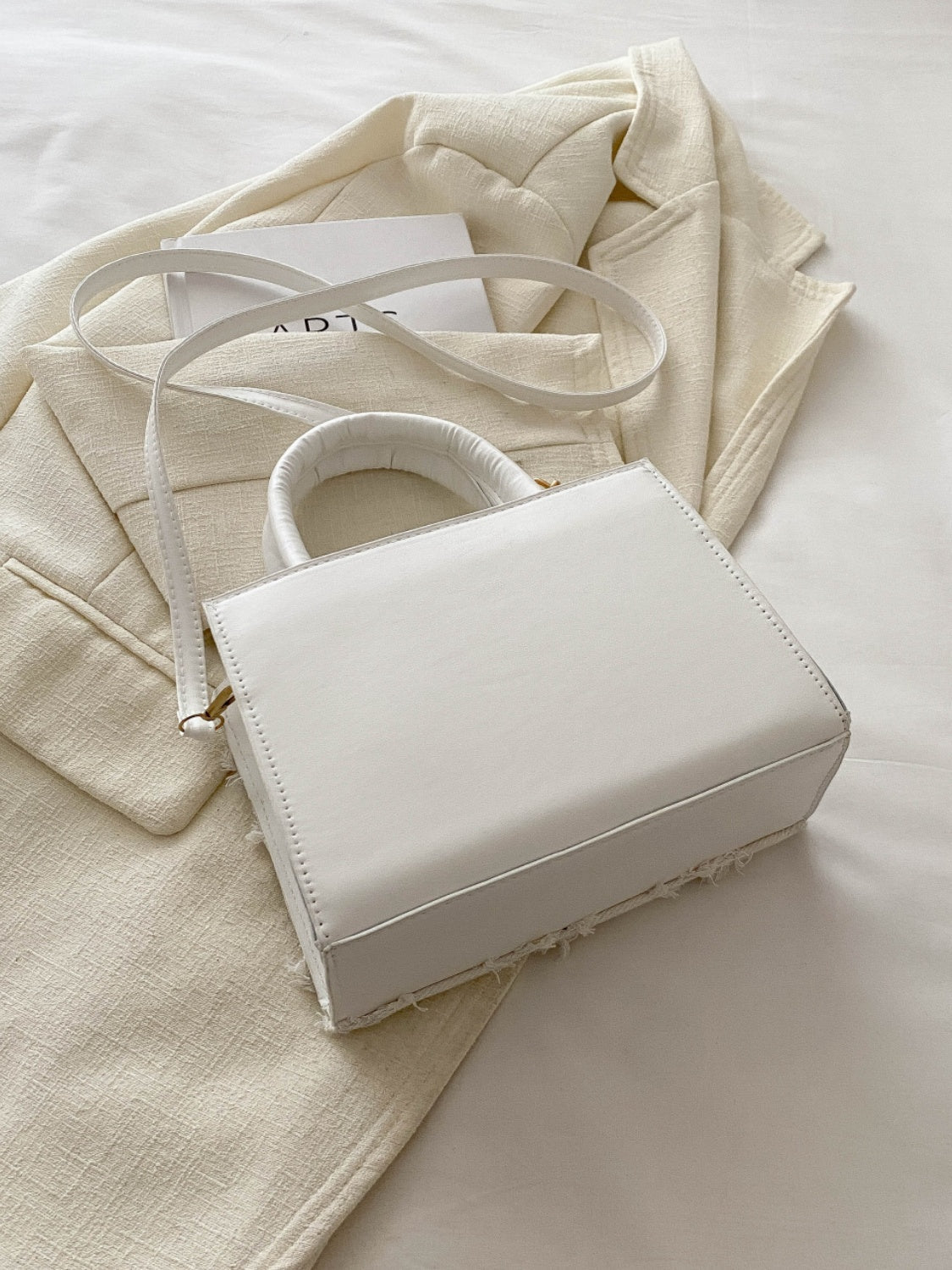 Raw Hem Denim Handbag - MONLANE