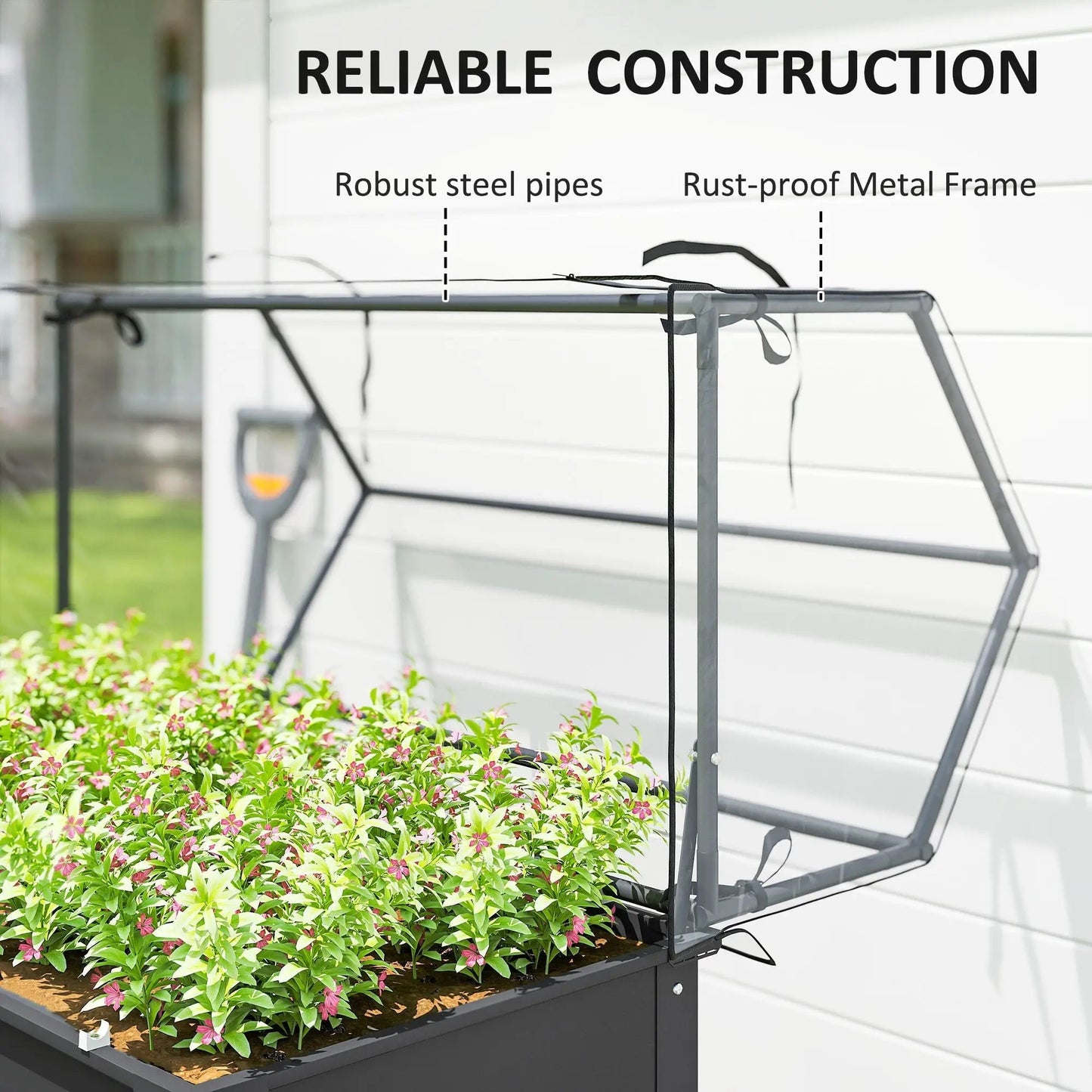 Garden Bed with Mini Greenhouse
