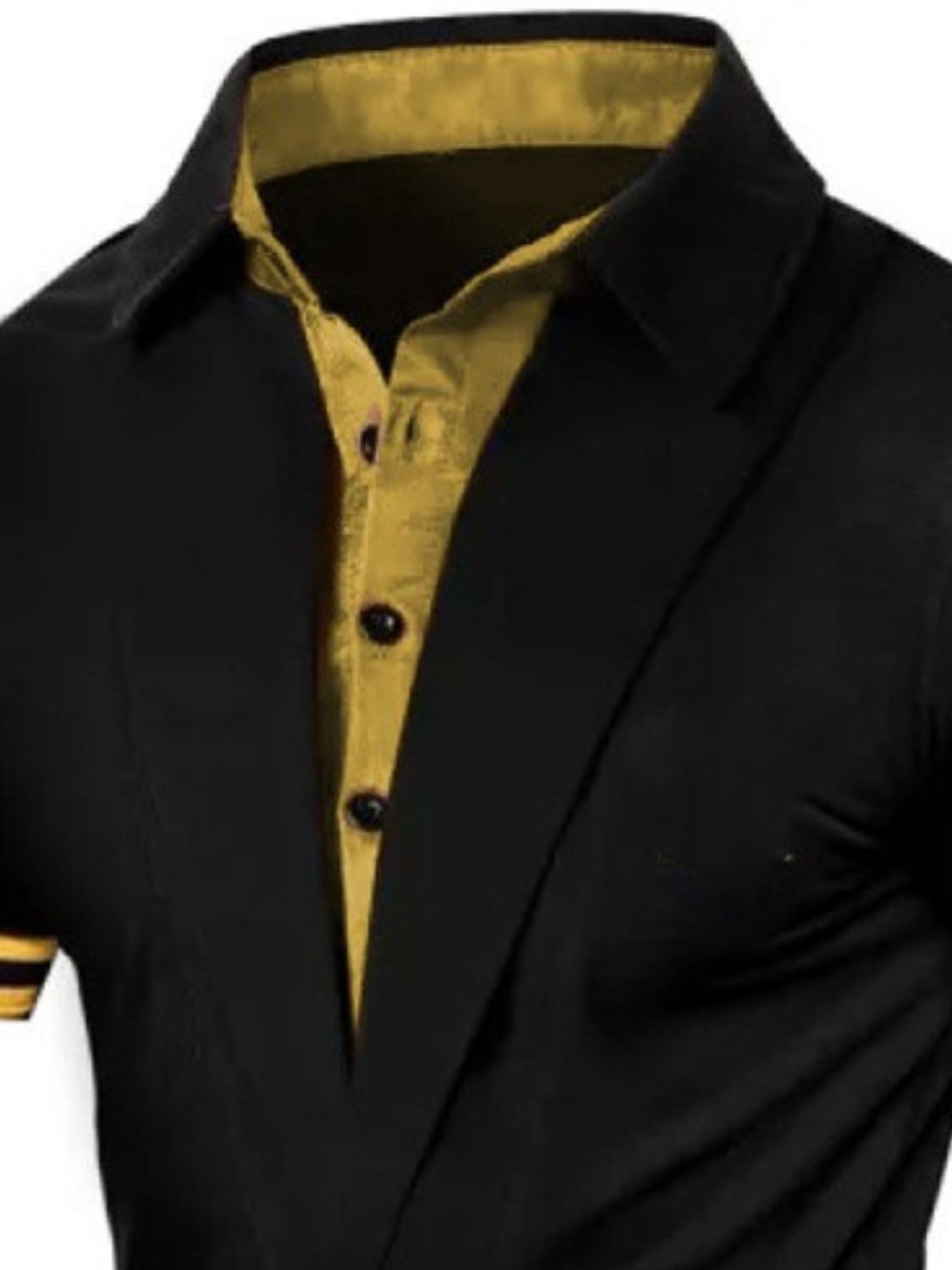 Men's Contrast Short Sleeve Polo