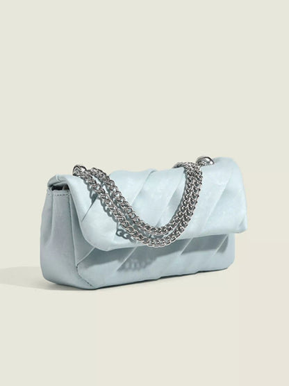 Ruched Flap Crossbody Bag