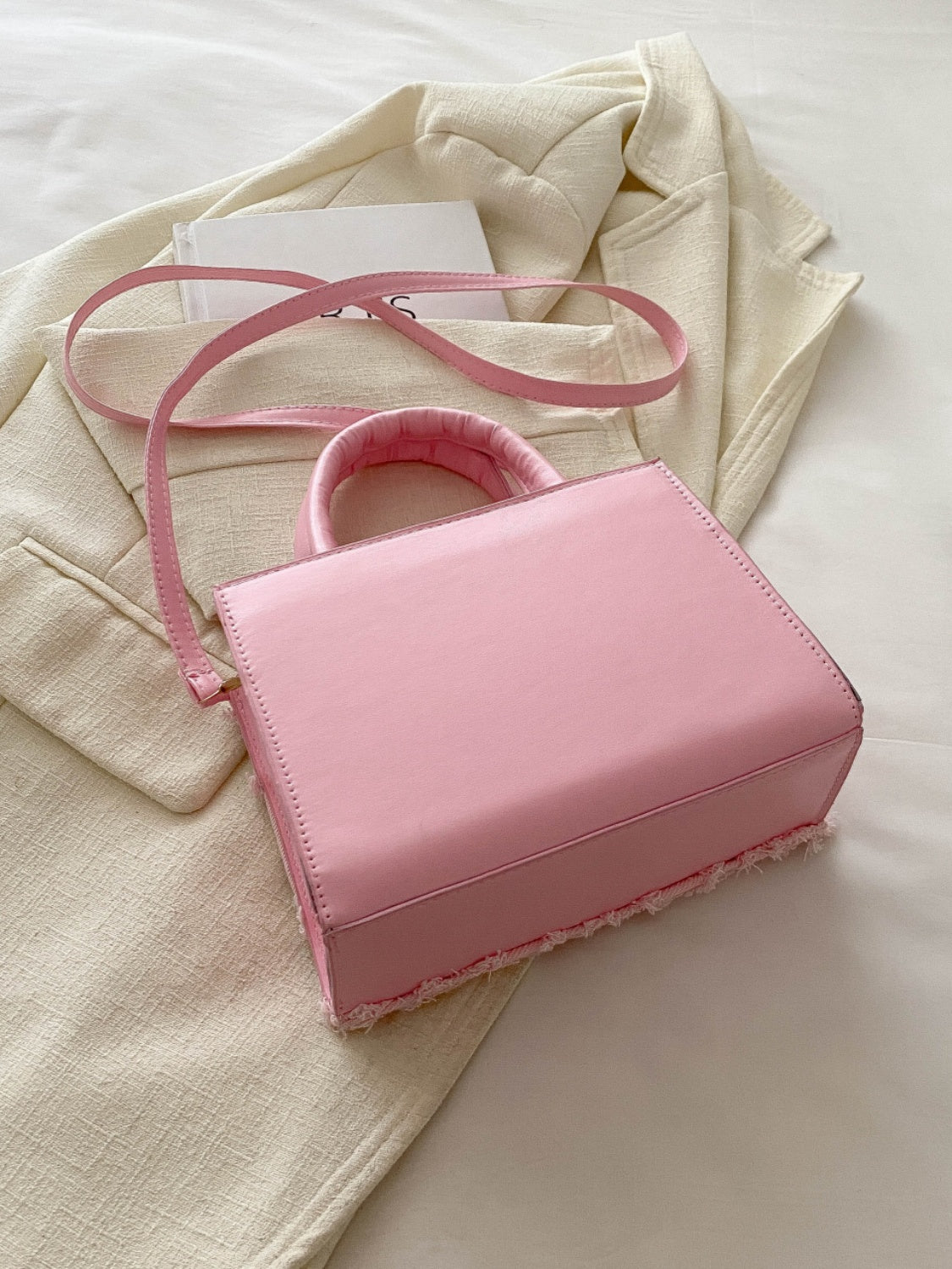 Raw Hem Denim Handbag - MONLANE