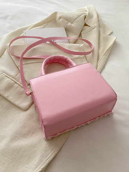 Raw Hem Denim Handbag - MONLANE