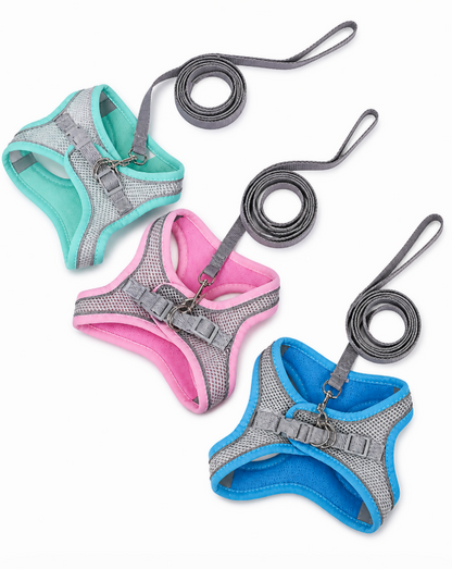 Reflective Mesh Harness & Leash Set