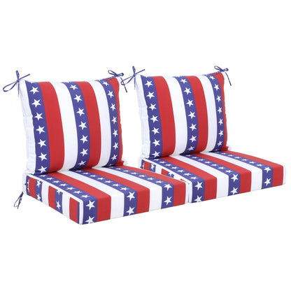 2 PCS Outdoor Deep Seat Cushion Patio Set