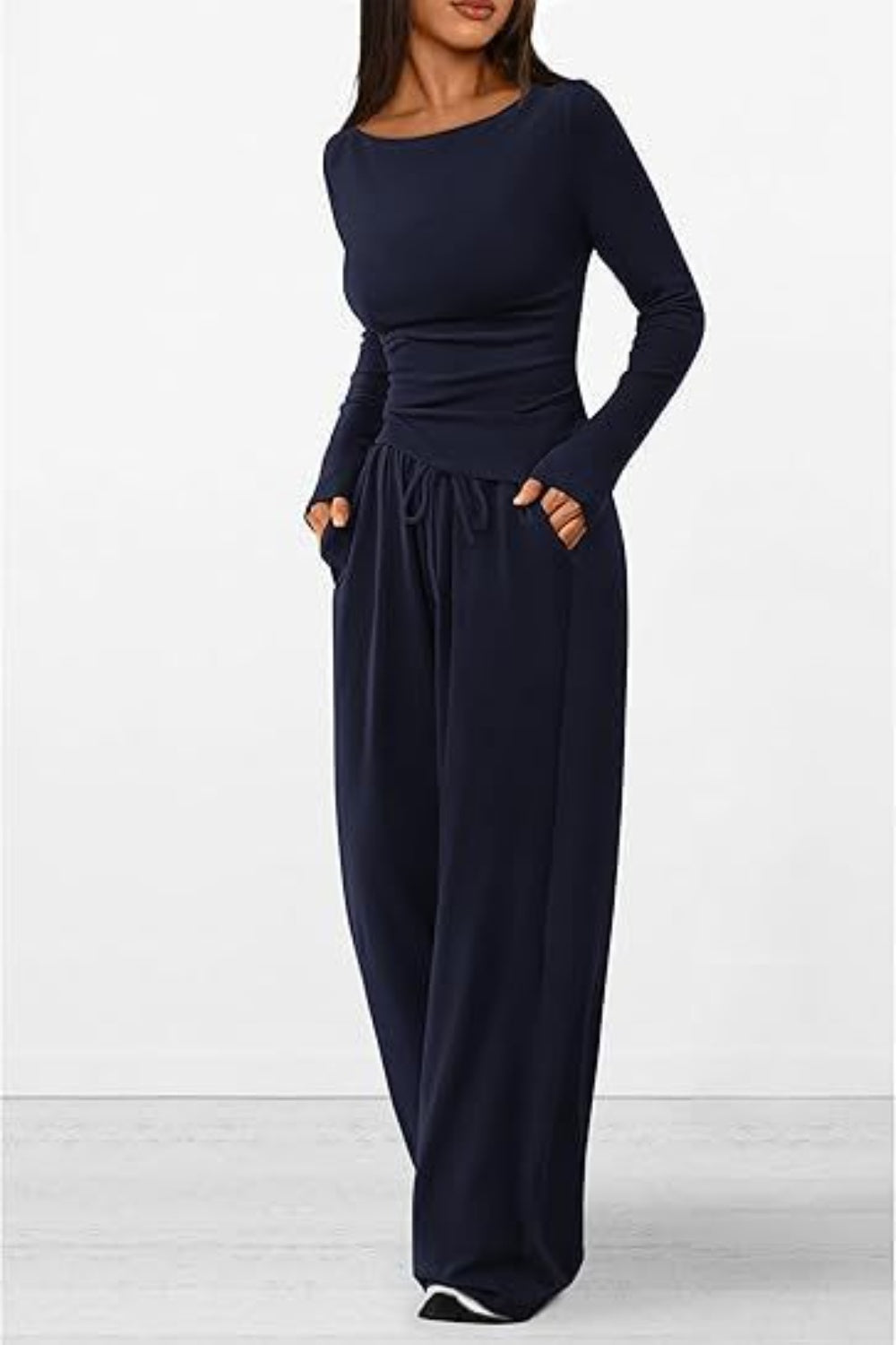 Long Sleeve Top Pants Set - MONLANE