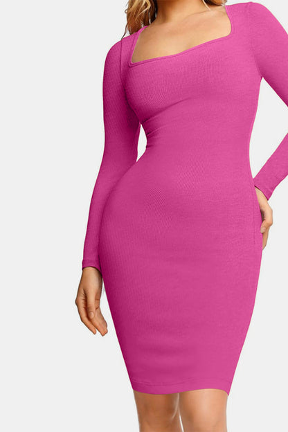 Full Size Built-In Shapewear Dress - MONLANE