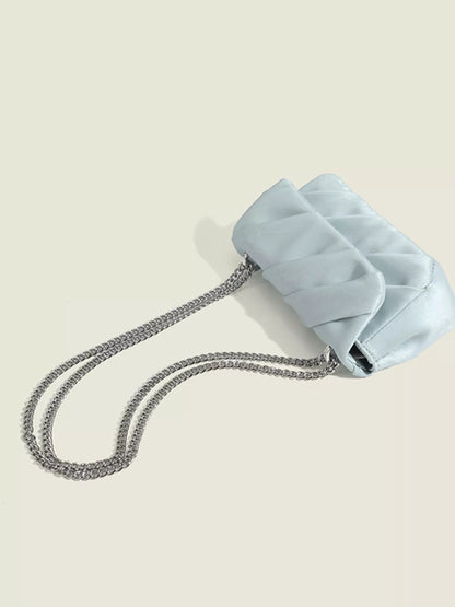 Ruched Flap Crossbody Bag