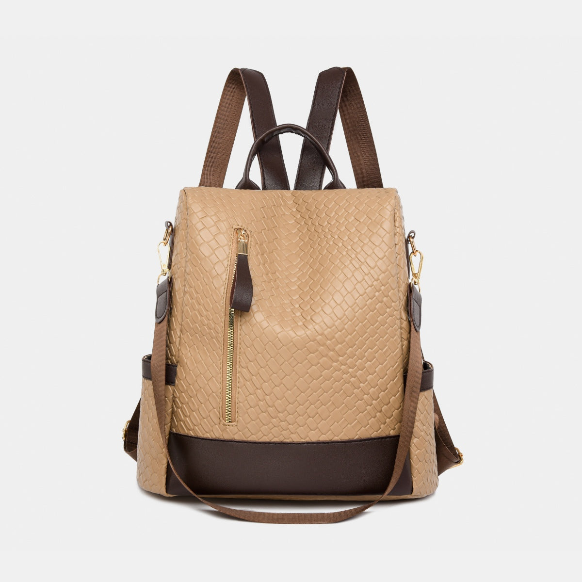 Adjustable Straps PU Leather Backpack Bag