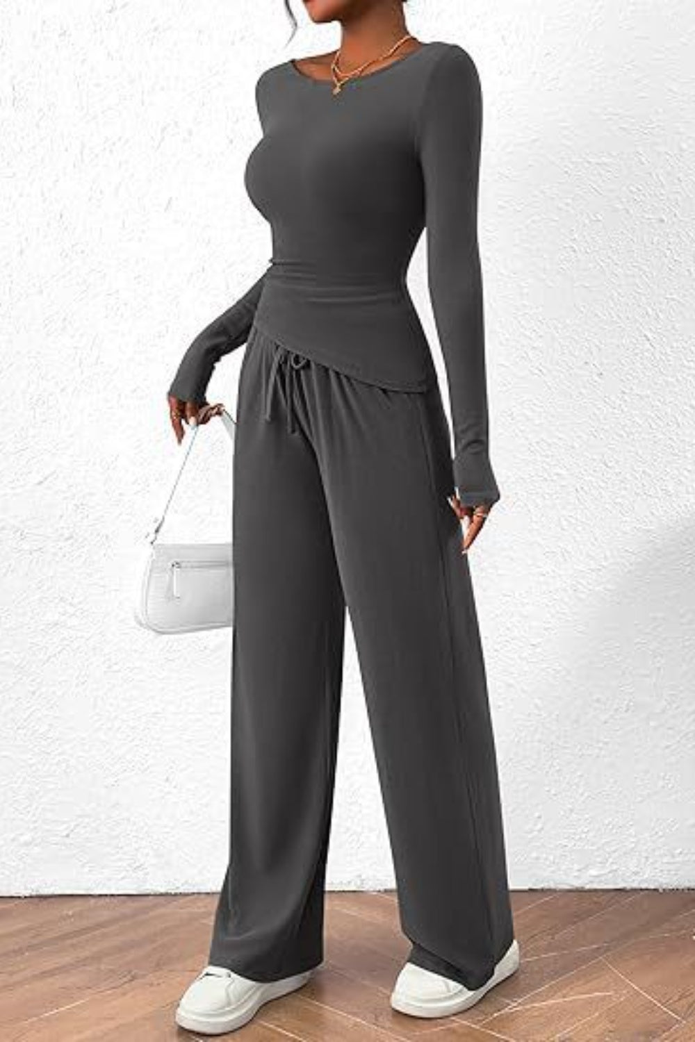 Long Sleeve Top Pants Set - MONLANE