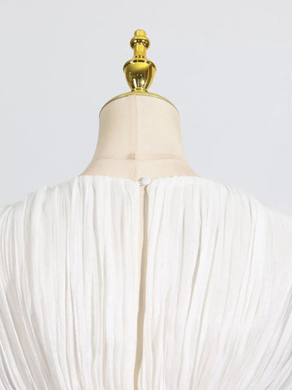 Ruffle Balloon Sleeve Mini Dress