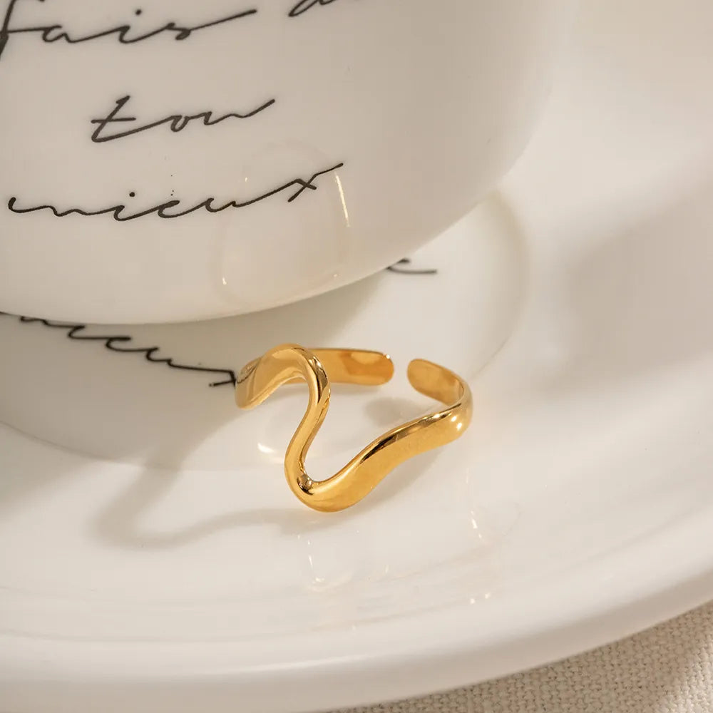 Asymmetrical Stainless Steel Ring