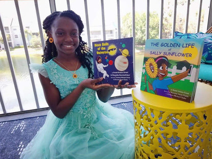 Imani Book bundle (Disco Balls Of The Universe & The Golden Life Of Sally Sunflower) Children's Science Book - MONLANE