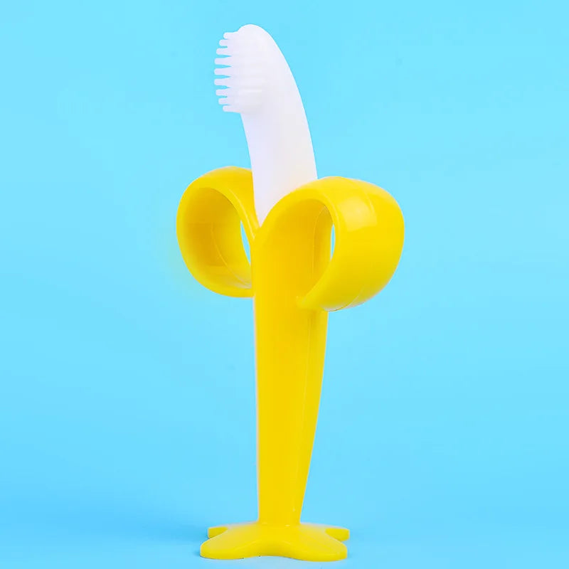 Baby Silicone Training Toothbrush Teething Ring